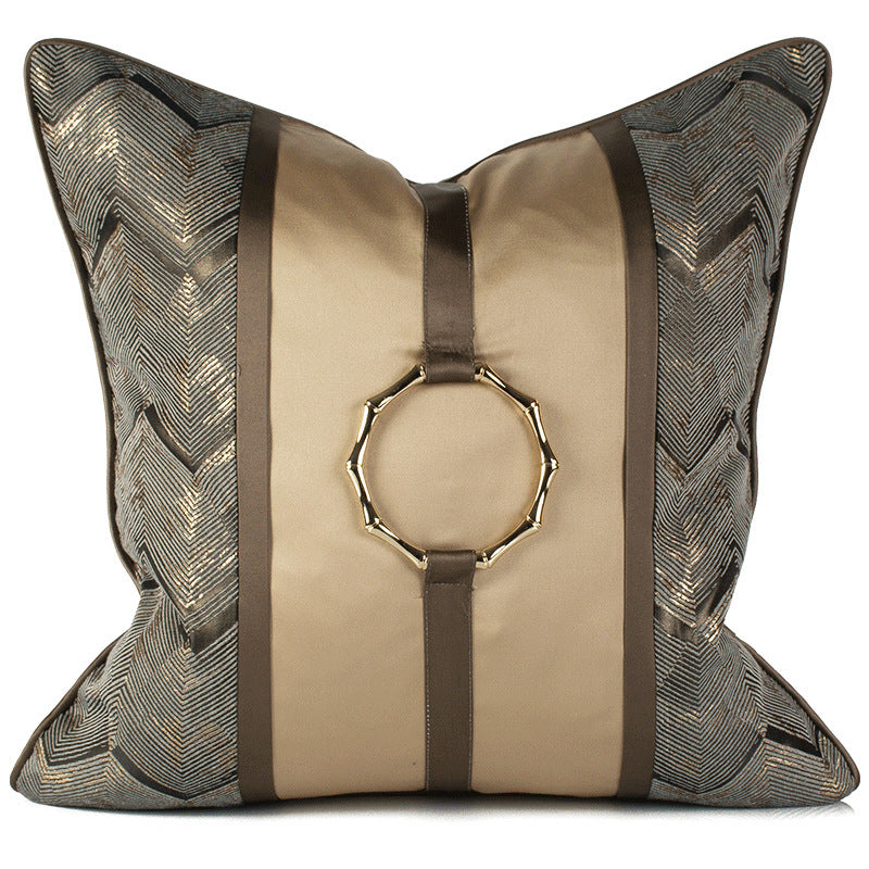 Living Room Sofa Copper Ring Ornament Pillow Office Cushion Pillow - DropOnline.co