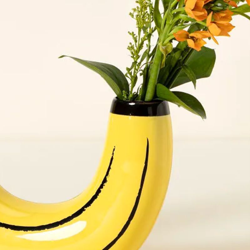 Simple Banana Vase Flower Arrangement Creativity Home Decor - DropOnline.co