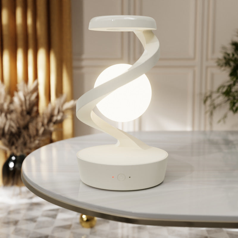 Rotating Moon Desk Lamp With Phone Wireless Charging Sensor Control Table Lamps Decorative Desktop Lamp Small Night Lamp Home Decor - DropOnline.co