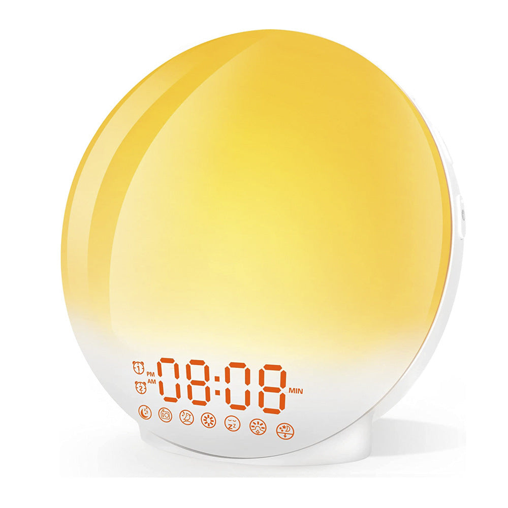 Simulated Sunrise And Sunset Natural Wake-up Light LED Electronic Alarm Clock Light Home Decor - DropOnline.co