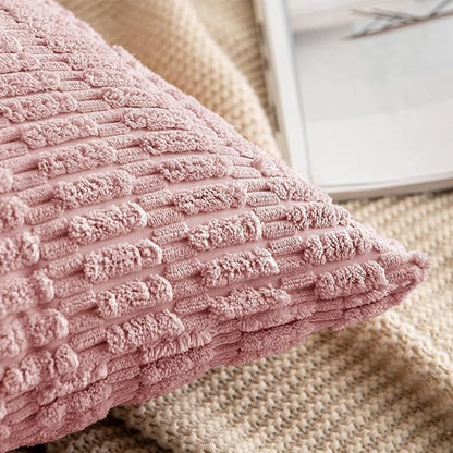 18"x18" tufted dot corduroy throw pillow 16 colors soft 3d dotted texture  450g insert included