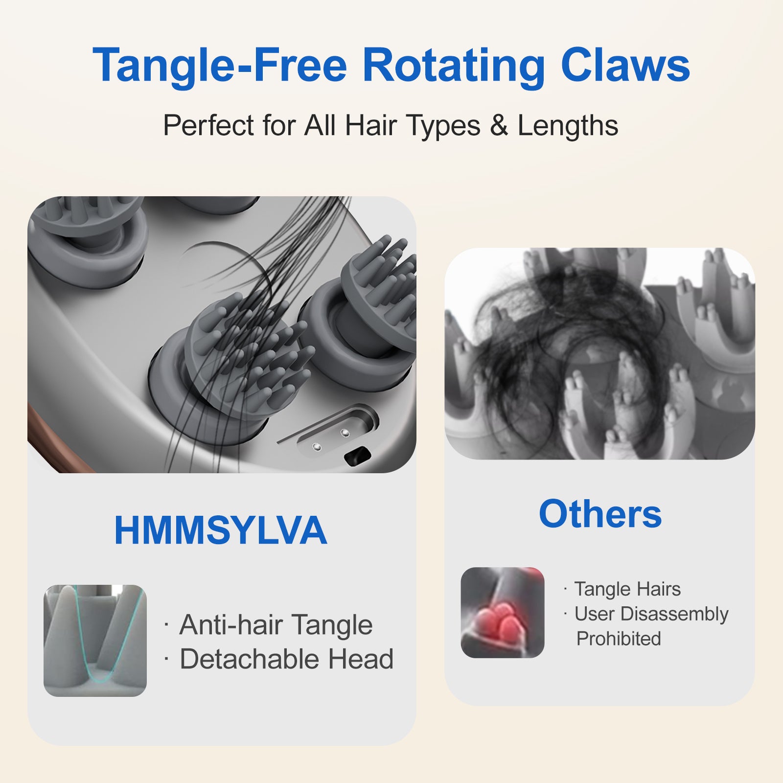 Hair Relaxation Tool 3D Massage Comb Smart Scalp Massager Relieves Fatigue Essential For Home And Office Rechargeable Massager - DropOnline.co