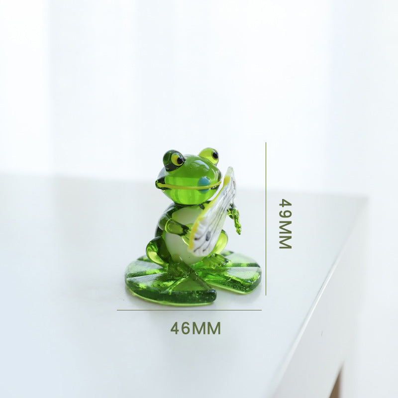 Home Decor Glass Frog Ornament Shape - DropOnline.co