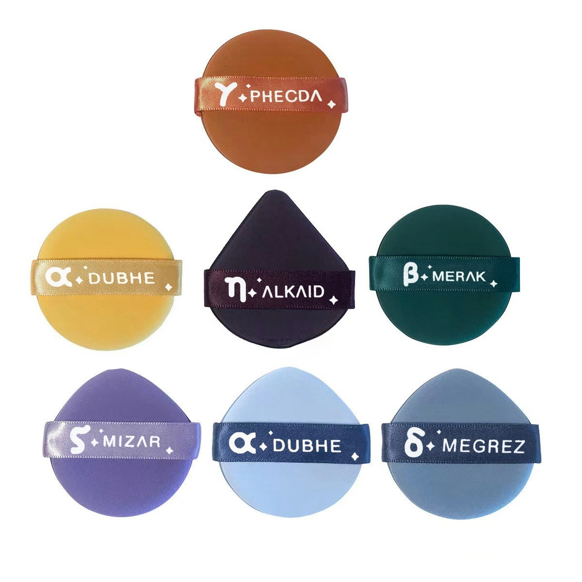 Seven - Star Makeup Puff 7 - Pack - DropOnline.co