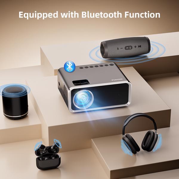 Projector With WiFi & Bluetooth, Upgraded 5G Portable Projector, Support 4K, Native 1080P, 12000 Lumens, Outdoor LED Movie Projector,Selling On The Amazon Temu Platform Is Prohibited - DropOnline.co
