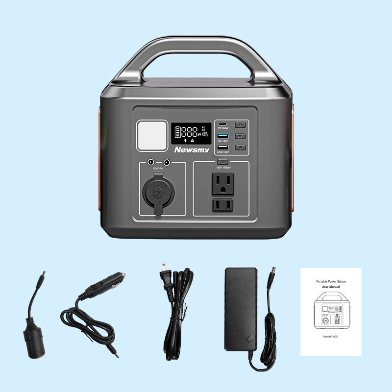 Portable Power Station P605, 600W,538WH Backup Lithium Battery, Solar Generator For Home And Outdoor Emergency Power Supply - DropOnline.co