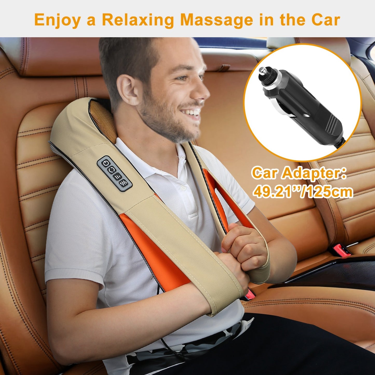 1Pc Neck Shoulder Massager Electric Back Massage Cape With Heat Deep Tissue 3D Kneading Massage Neck Waist Shiatsu Massager Pillow For Muscles Pain Relief Relax In Car Office And Home - DropOnline.co