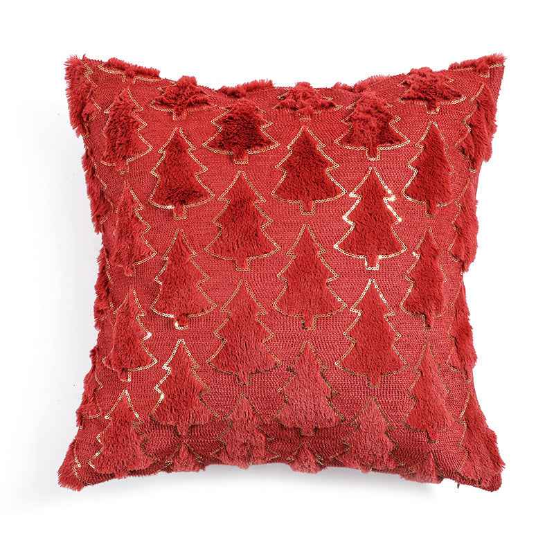 Holiday Ornament Plush Pillowcase - Festive Bedroom Bedside Cushion Cover - DropOnline.co