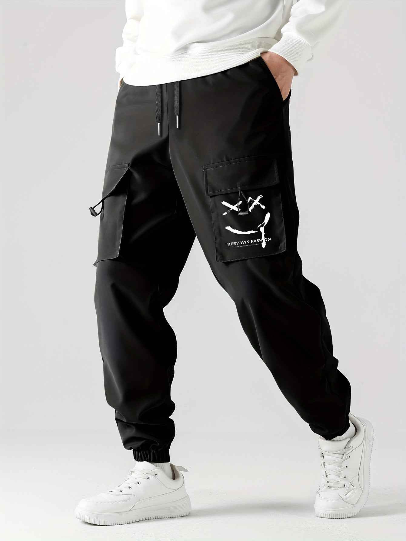 Men's Straight Ankle Tied Overalls - Wear-Resistant Casual Cargo Pants