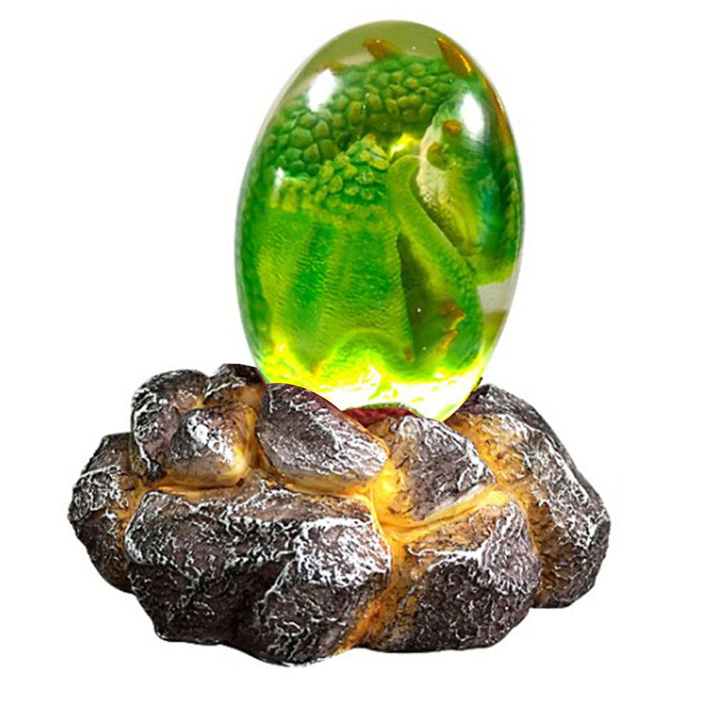 LED Lava Dragon Egg Ornamental Decor Dinosaur Egg Statue Resin Dragon Egg Crystal Minerale Gemstone Reiki Home Decor - DropOnline.co