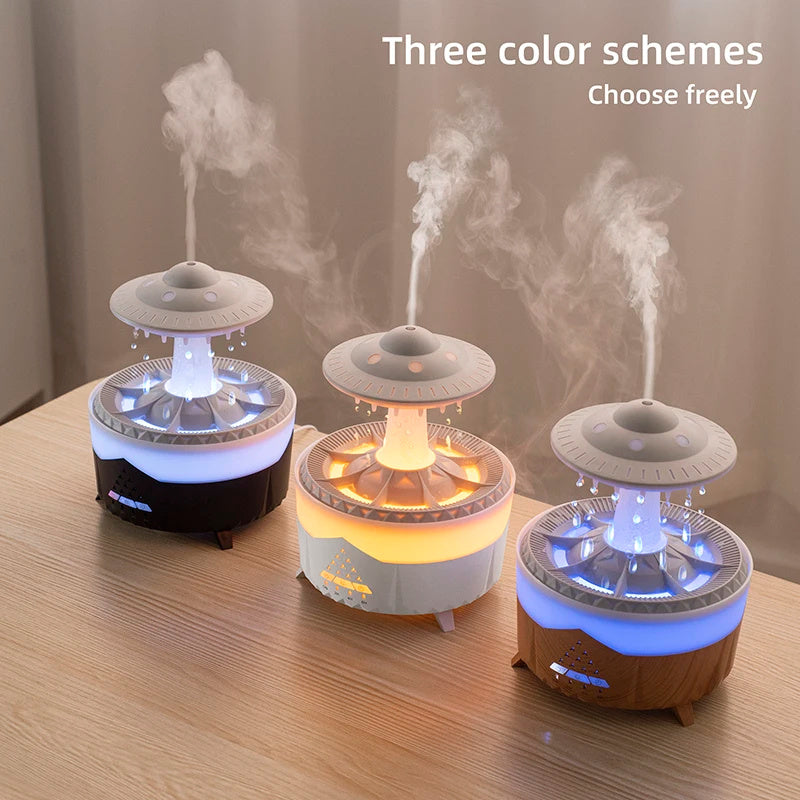 New UFO Raindrop Humidifier Water Drop Air Humidifier USB Aromatherapy Essential Oils Aroma Air Diffuser Household Mist Maker Home Decor - DropOnline.co