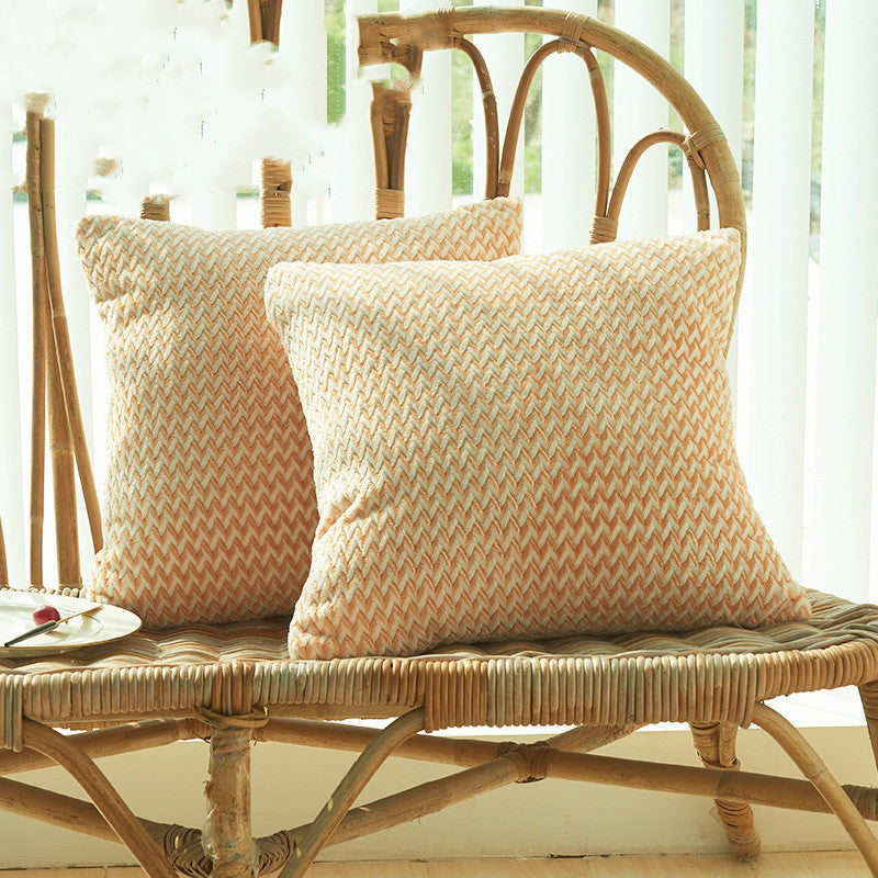 Herringbone Double-sided Plush Car Cushion Sofa Cushion - DropOnline.co