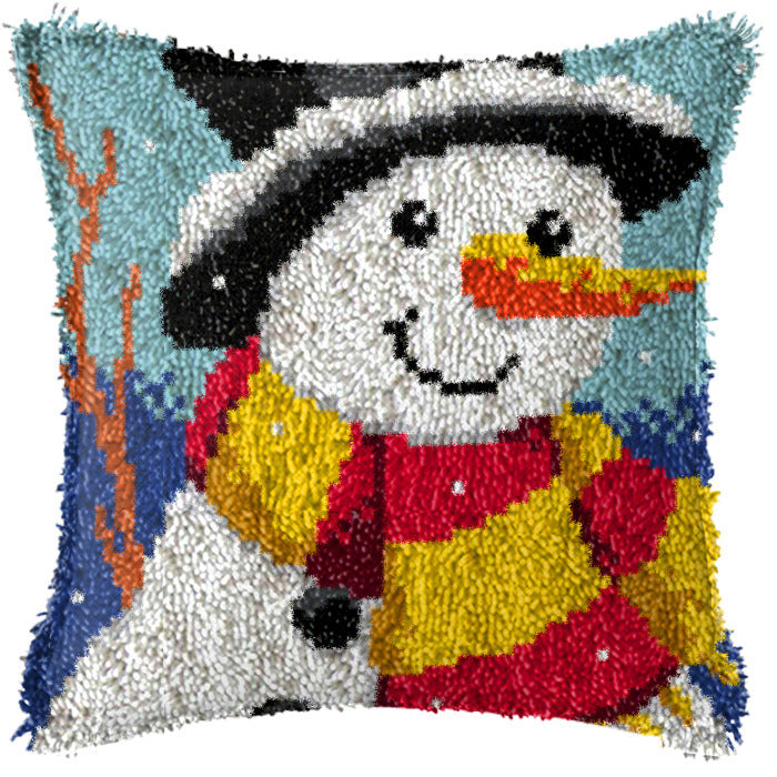 Diy Handmade Christmas Cushion Wool Embroidered Pillow Material Package - DropOnline.co