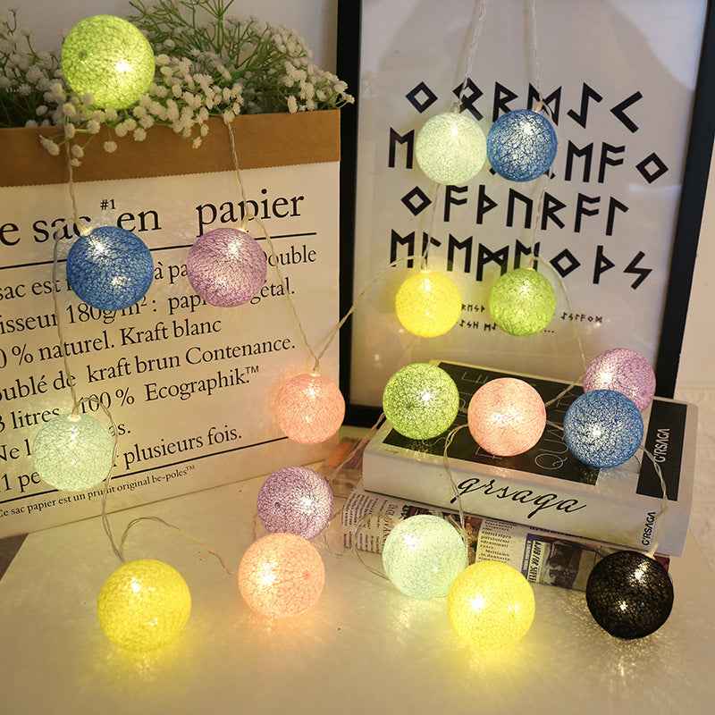 LED Cotton Ball String Lights - Festoon Ornamental Lamp for Christmas & Parties - DropOnline.co