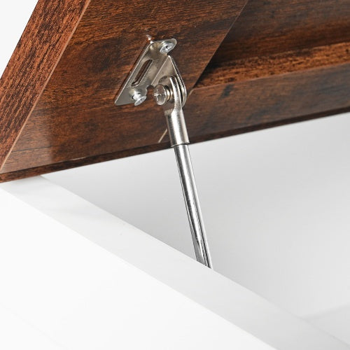 Coffee Table, Multi-functional Lifting Dining Table Coffee Table, Living Room Home Table, Modern Coffee Table 90CM, Vintage White - DropOnline.co