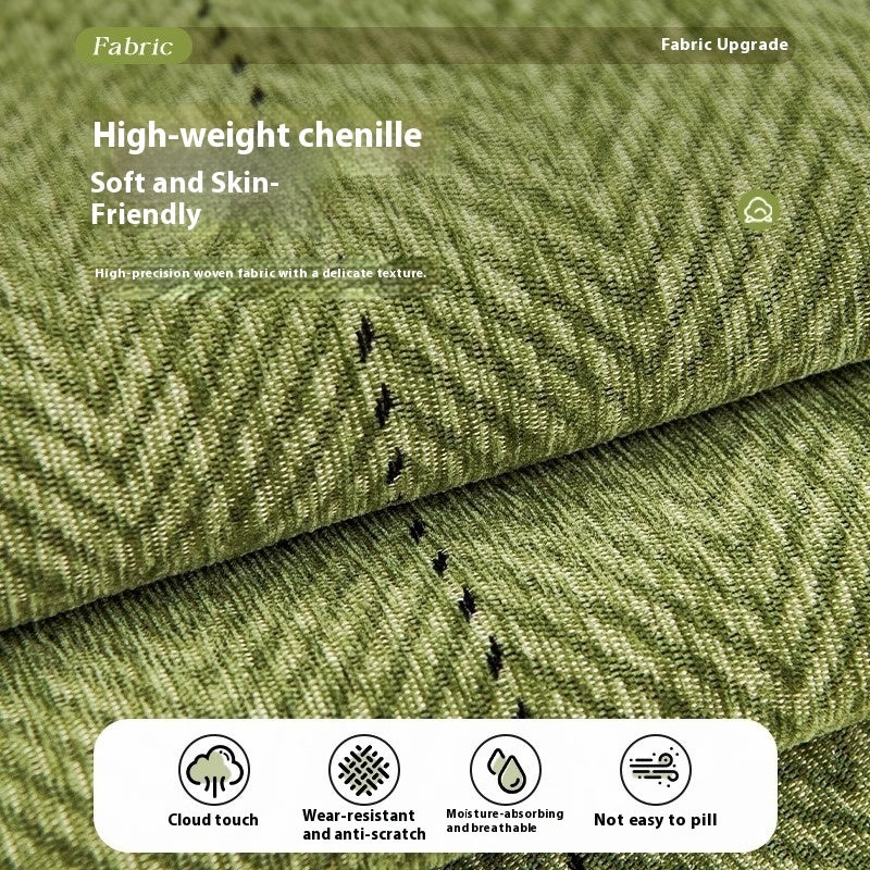 Chenille Straight-row Leather Sofa Cushion - DropOnline.co