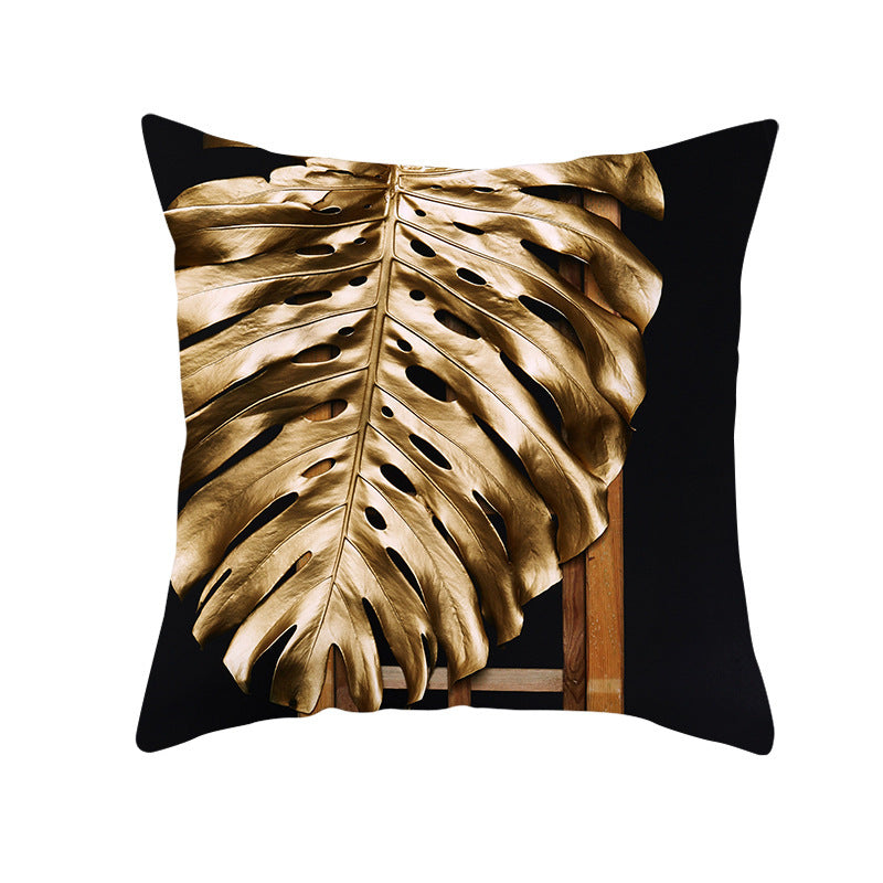 Light Tropical Plants Home Decor Peach Skin Fleece Pillowcase - DropOnline.co