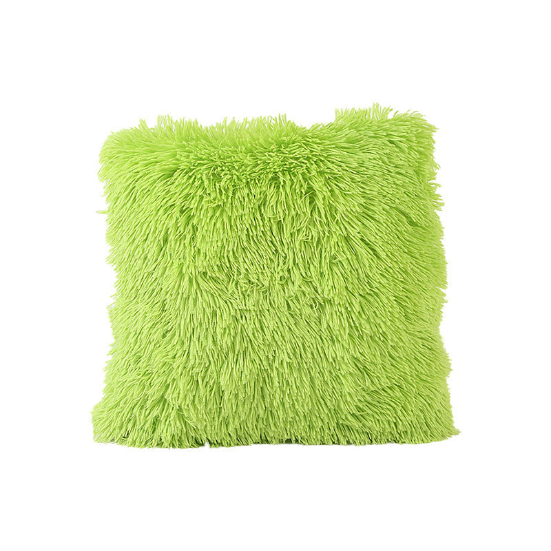 Living Room Bedroom Sea Velvet Solid Color Cushion Cover - DropOnline.co