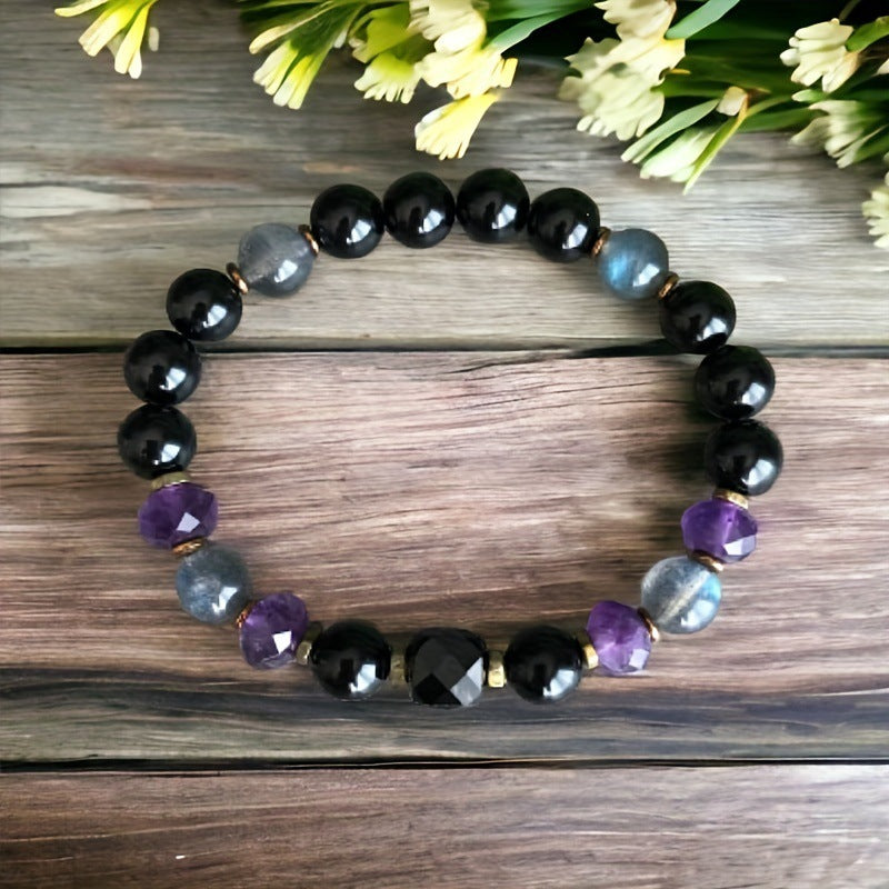 Versatile Obsidian 8mm Beaded Bracelet - DropOnline.co