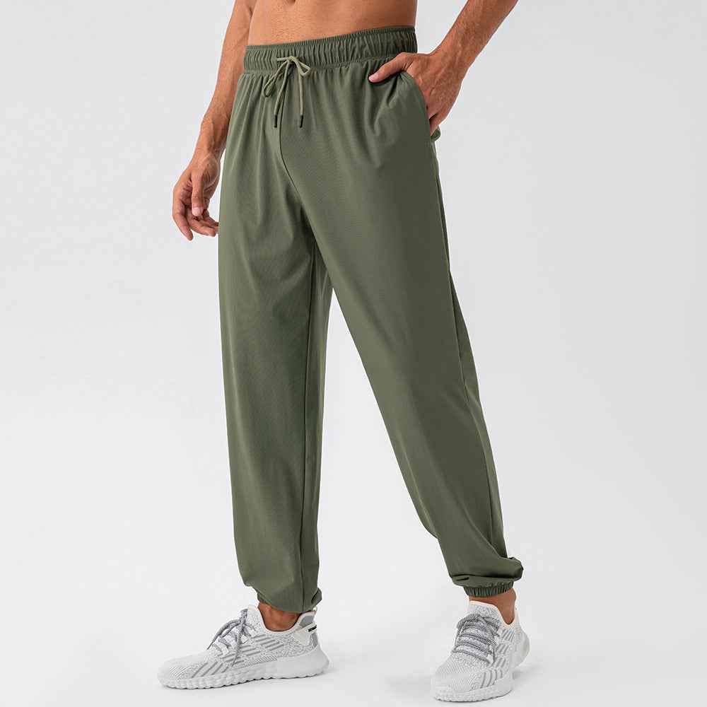 Men's Nylon Track Pants - Quick-Drying Loose Fit Athletic Pants