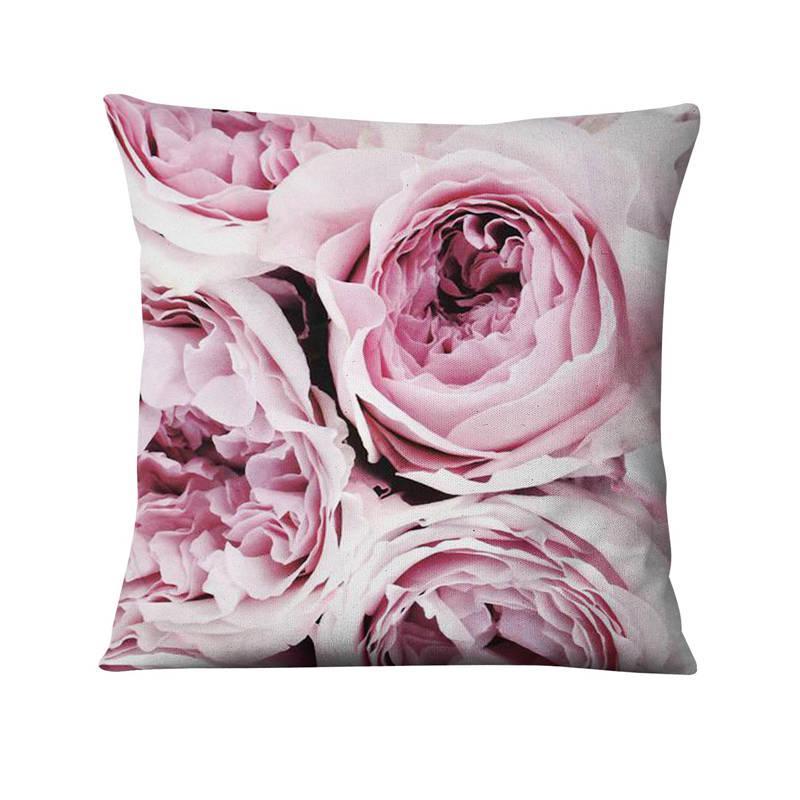 Floral Digital Print Pillowcase Green Plant Cushion Cover - DropOnline.co