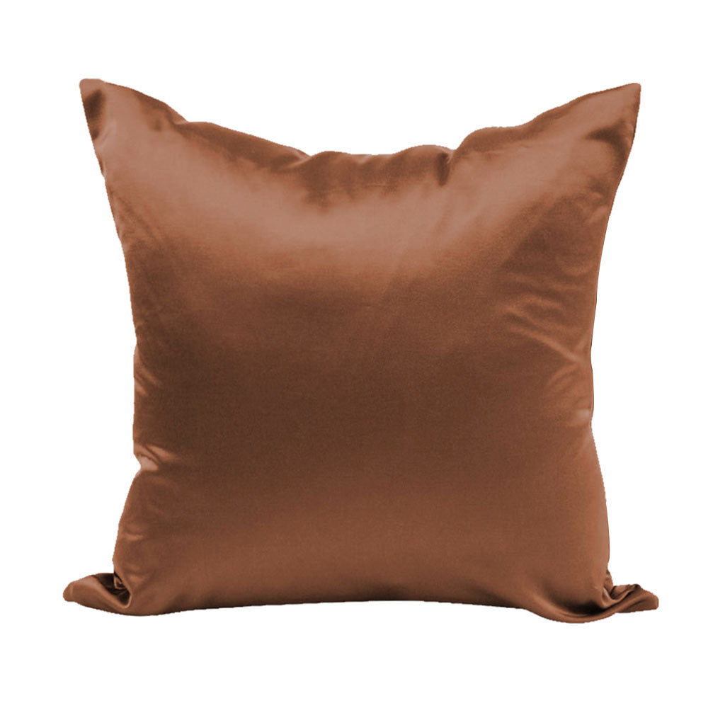 Solid Color Imitation Silk Sofa Cushion Cover - DropOnline.co