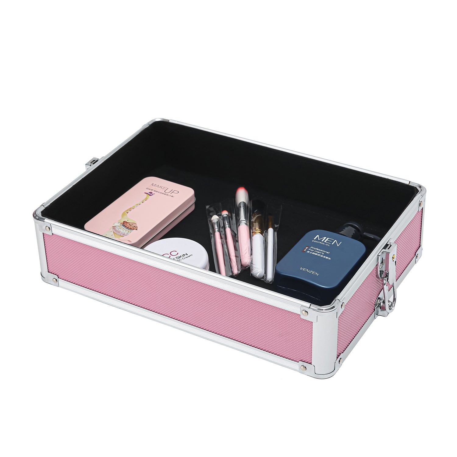 4-in-1 Aluminum Alloy, Trolley, Vanity Case, Embroidery Box - DropOnline.co