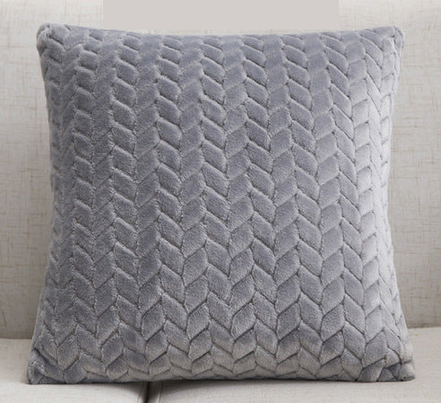 Flannel Leaf Flower Cushion Cover Sofa Cushion Fabric Sofa Hugging Pillow Cover - DropOnline.co