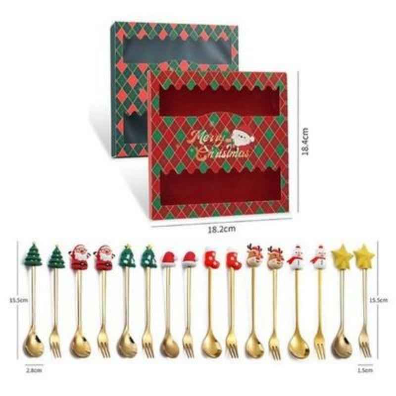 Six-piece Flatware Mixing Spoon Style Cutlery Set - Holiday Dining - DropOnline.co