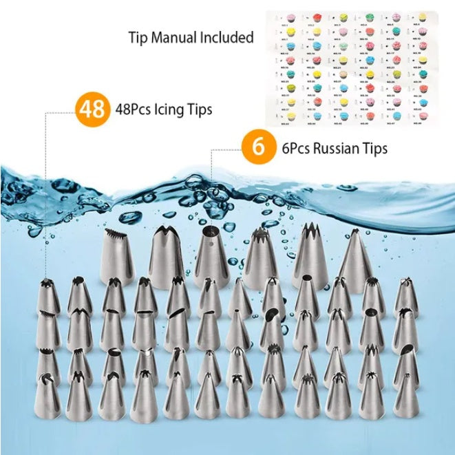 11 Inch Rotating Cake Turntable With 108 Cake Decoration Items Set - DropOnline.co