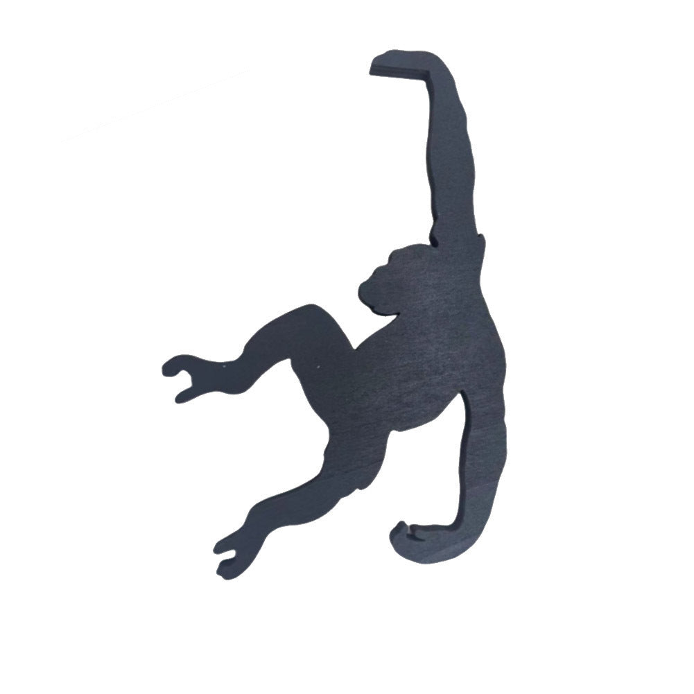 Wooden Monkey Hook Chimp Indoor Wall Decorations Living Room And Kitchen Plastic Bag Cup - DropOnline.co