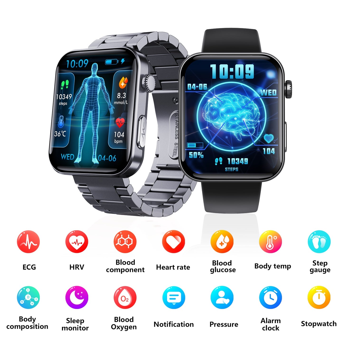 2025 Smart Watch Health Tracker 2.1in Fitness Tracker - DropOnline.co