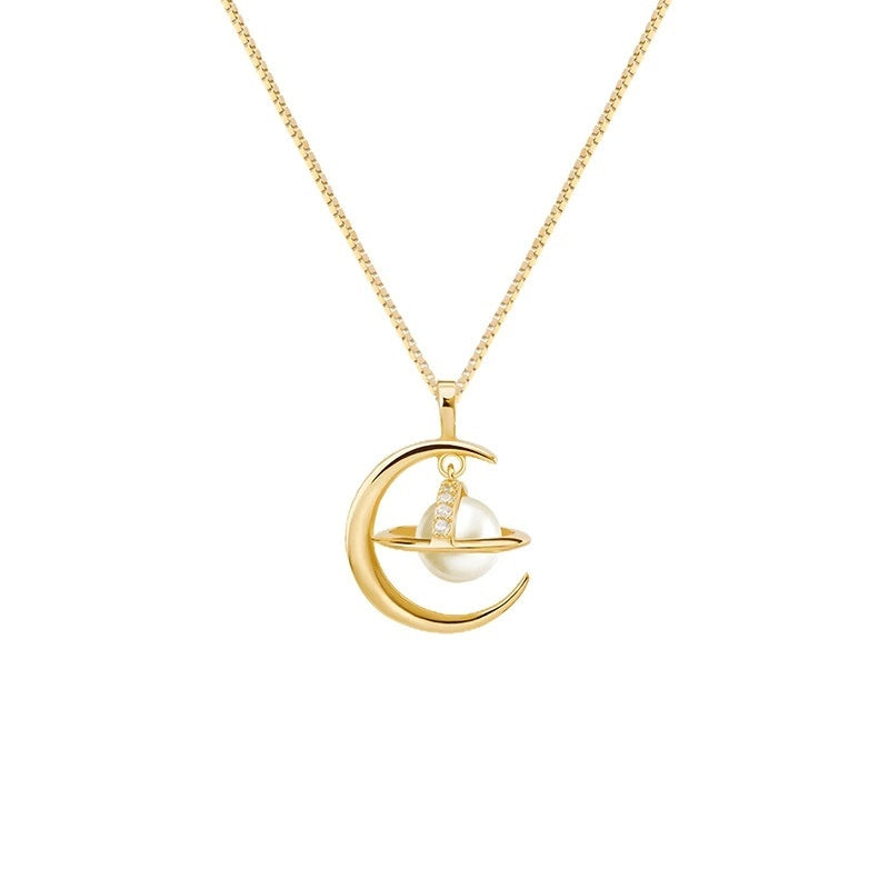 Women's Planet Necklace Niche Design Temperament Saturn Clavicle Chain Versatile - DropOnline.co