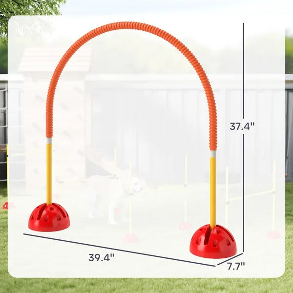 4 Piece Dog Agility Course Backyard Set , Carry Bag - DropOnline.co