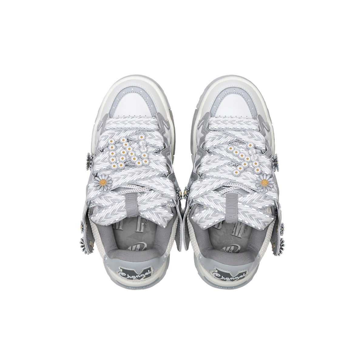 KAALIXTO--Daisy Bread Shoes-Grey - Unisex - DropOnline.co