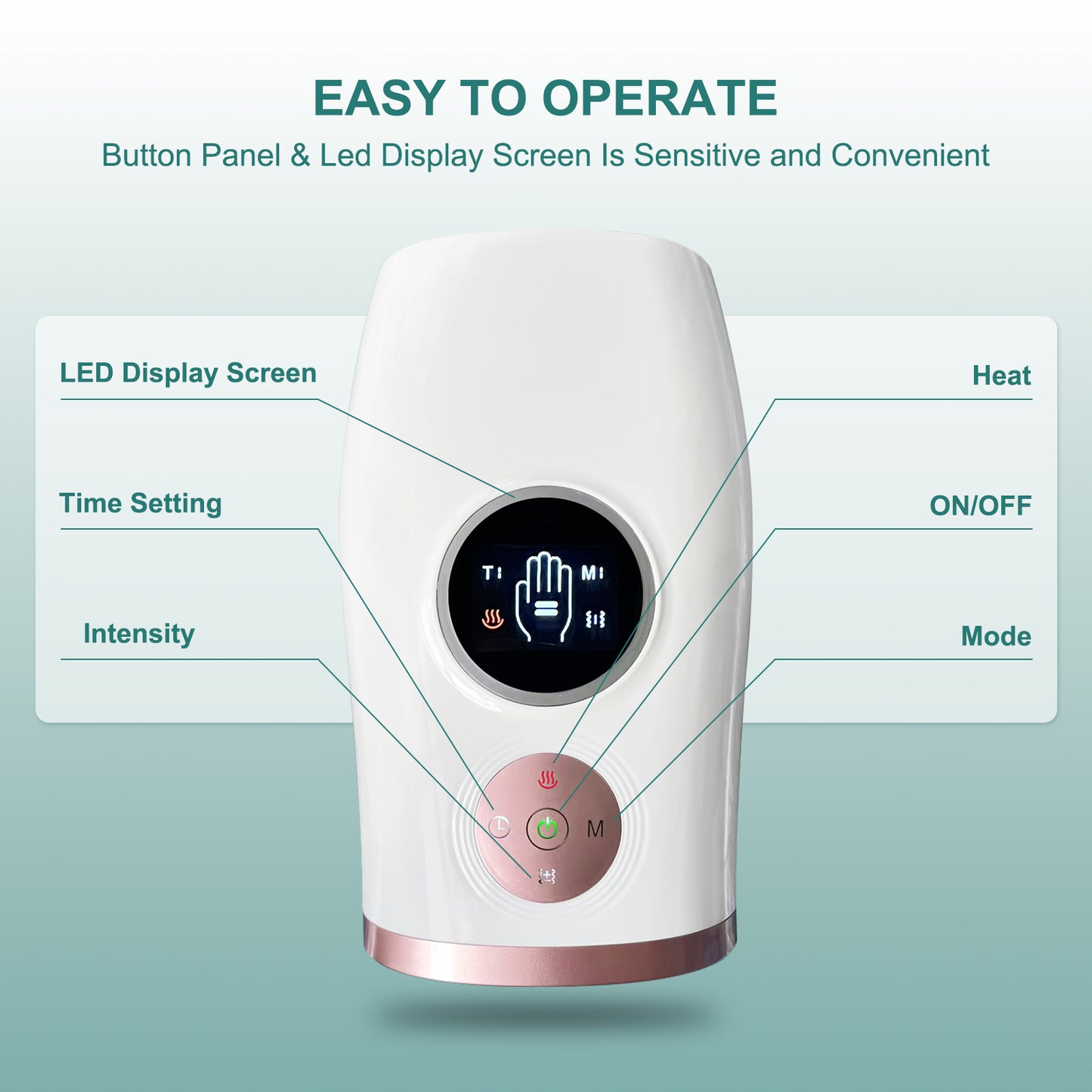 3-Speed Hand Massager With Heat, Air Compression & 30-Min Timer, Portable & Relaxing - DropOnline.co