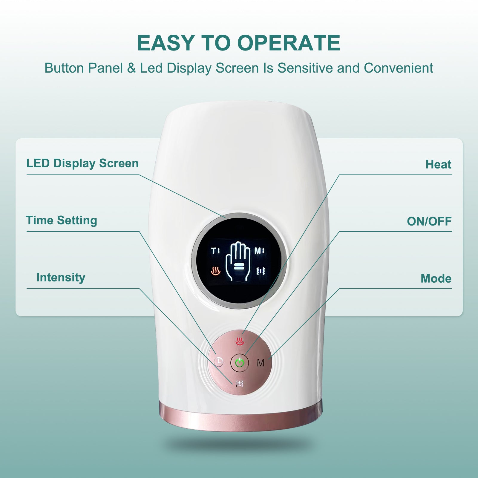 3-Speed Hand Massager With Heat, Air Compression & 30-Min Timer, Portable & Relaxing - DropOnline.co