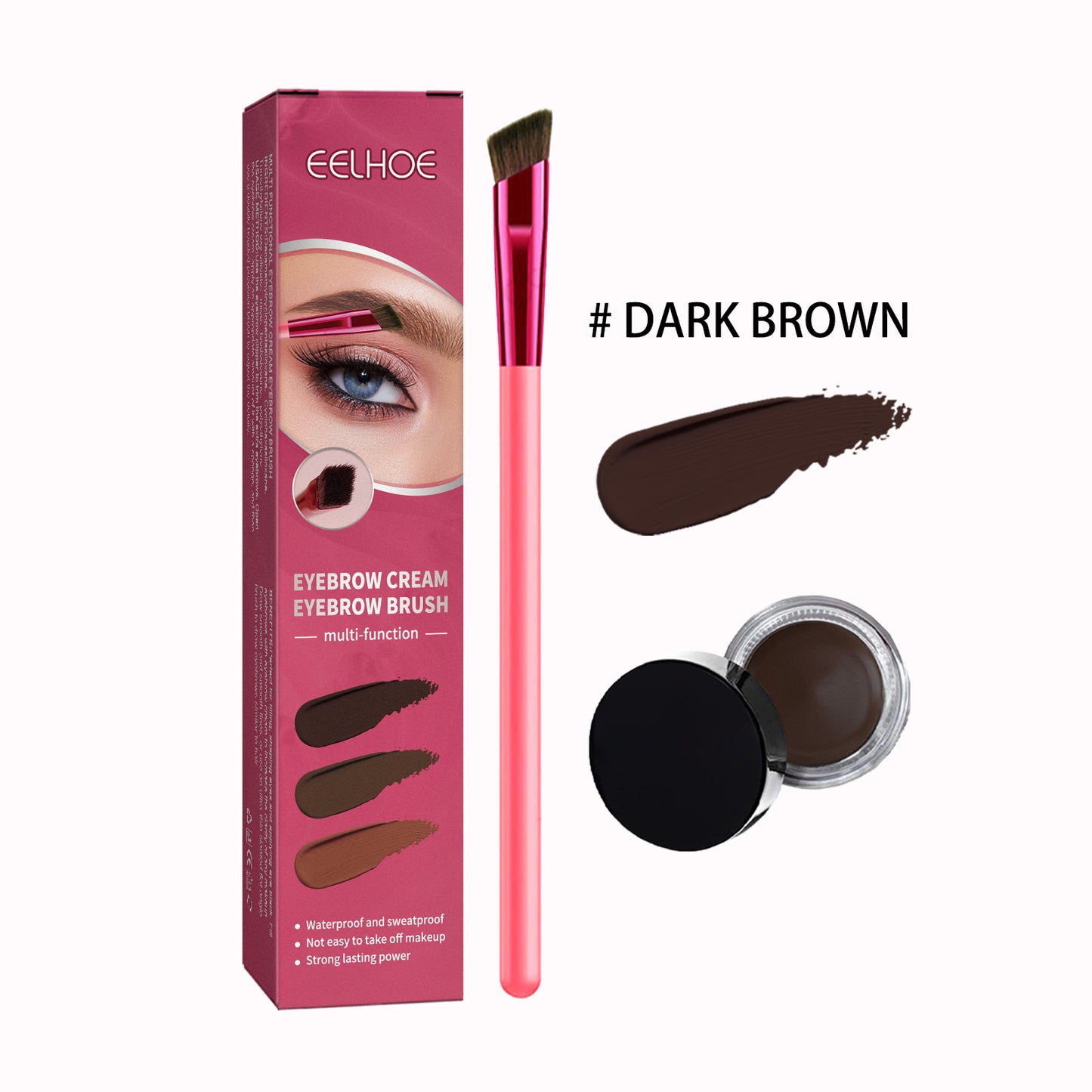 EELHOE Multi-functional Eyebrow Brush Set For Filling, Shaping, And Coloring Smooth Eyebrows Makeup Kit - DropOnline.co