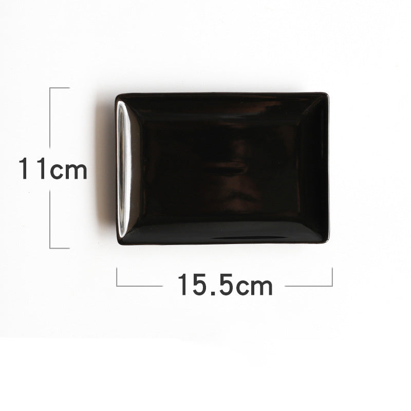 Gold Plated Dessert Plate Ceramic Jewelry Plate Home Decor - DropOnline.co