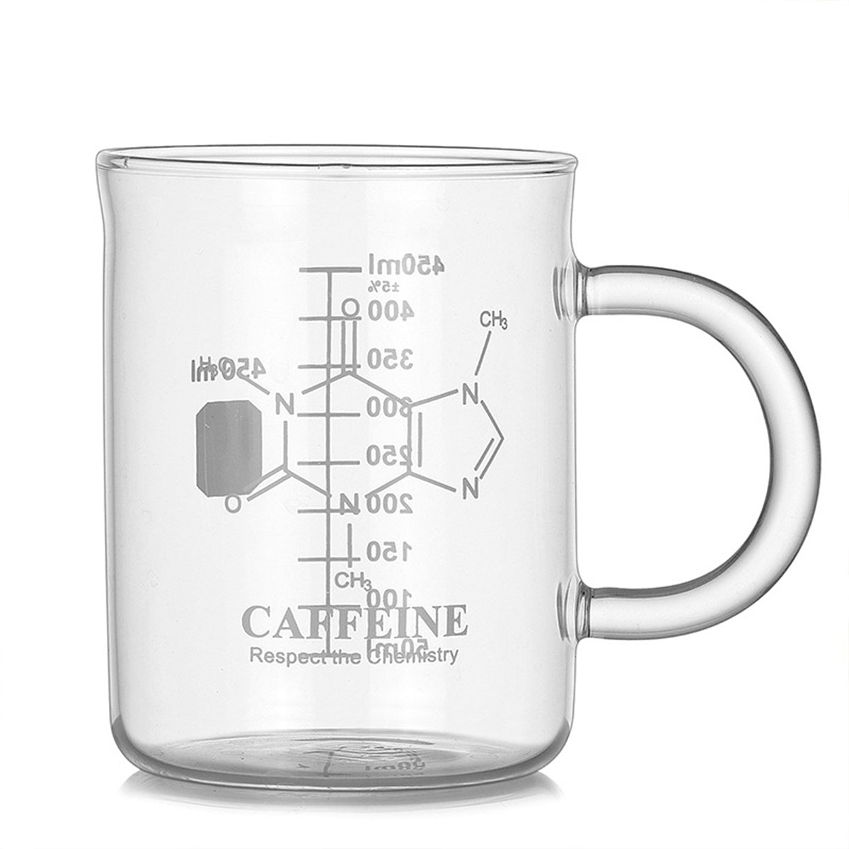 1 PCS Transparent Tape With High Borosilicate Glass Cup, Coffee Cup, Coffee Sharing Cup With Scale Identification - DropOnline.co