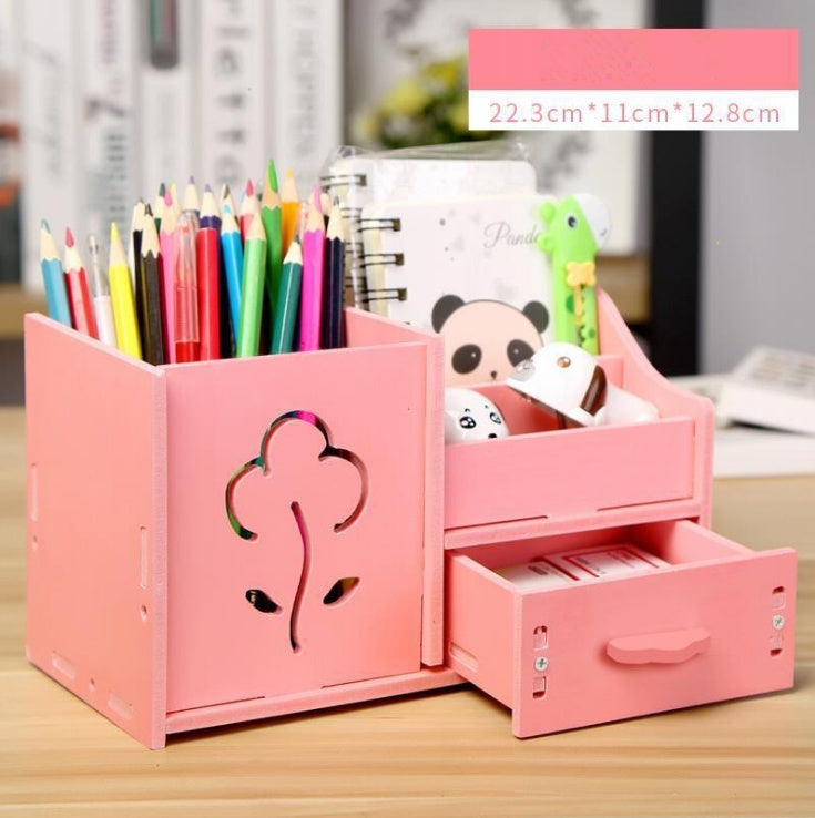 Multi-function pen holder creative student cartoon children desktop small storage box - DropOnline.co