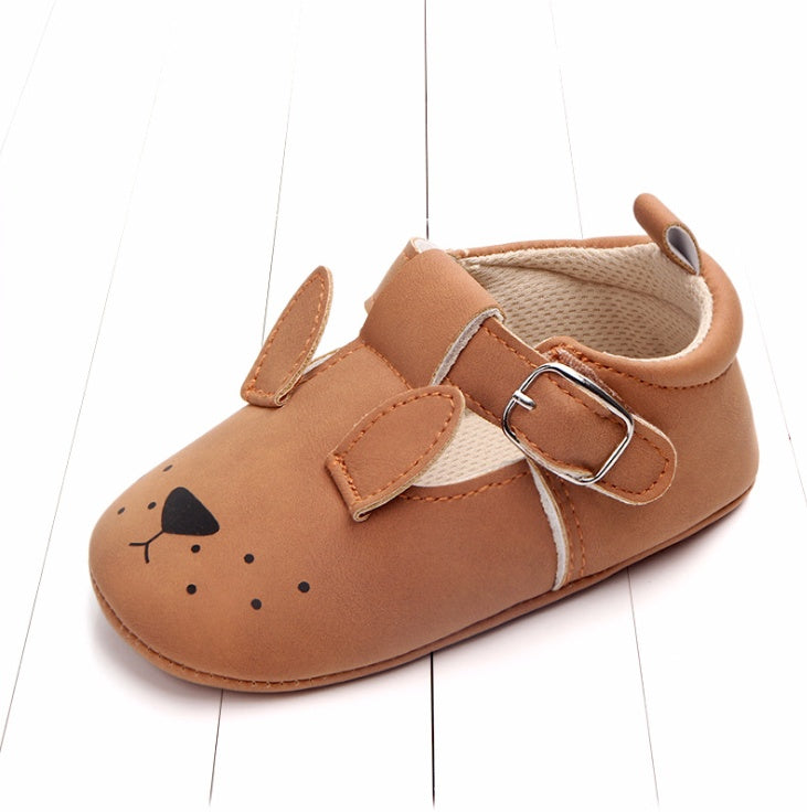 Cartoon Animal Baby Shoes - Soft Non-Slip Leather First Walking Shoes - DropOnline.co