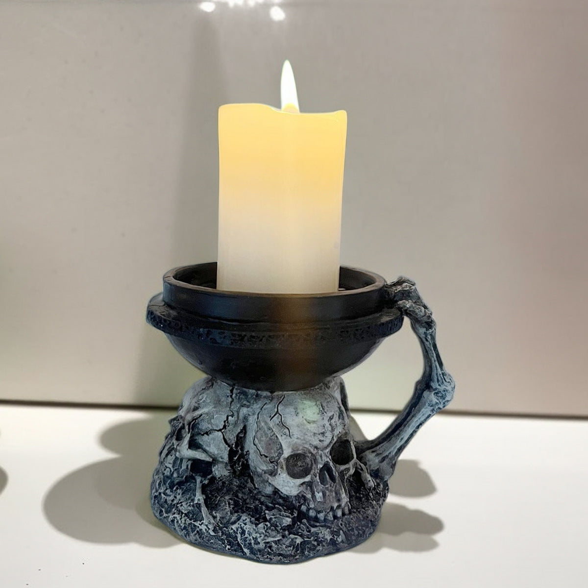 Skull Resin Candlestick Party Home Decoration - DropOnline.co