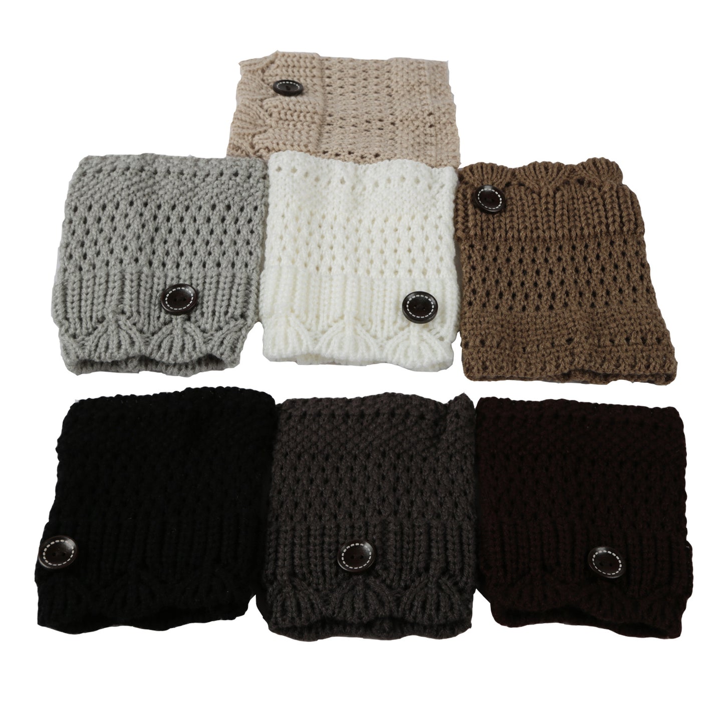 Women's Winter Crochet Knit Leg Warmers - 1 Pair - DropOnline.co