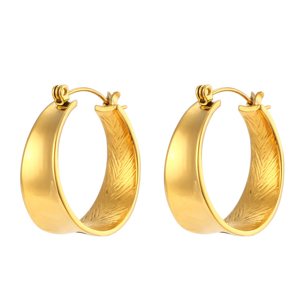 Geometric Gradient Size Gold Earrings - DropOnline.co