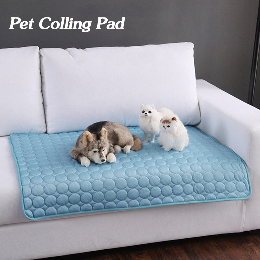 Pet Dog Cat Ice Silk Cold Nest Pad For Cooling In Summer - DropOnline.co