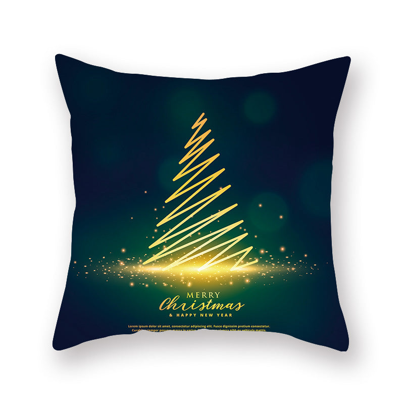Christmas new peach skin cushion pillowcase - DropOnline.co