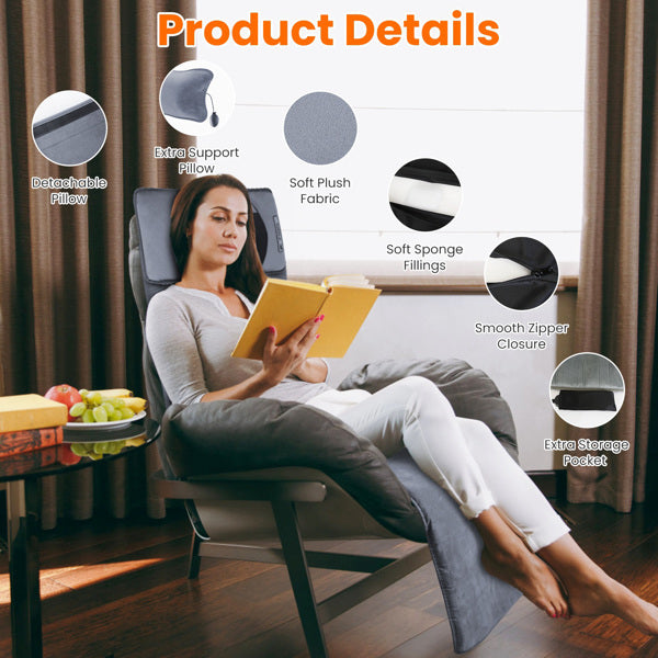 Full Body Electric Massage Cushion, Back Massage Mattress Chair Cushion With Neck Massage Pillow,With 10 Types Of Vibrating Motor Timers - DropOnline.co