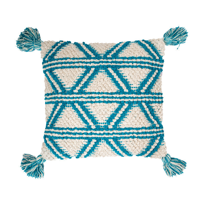 Bohemian Style Living Room Bedroom Cotton Tassel Cushion Pillowcase - DropOnline.co