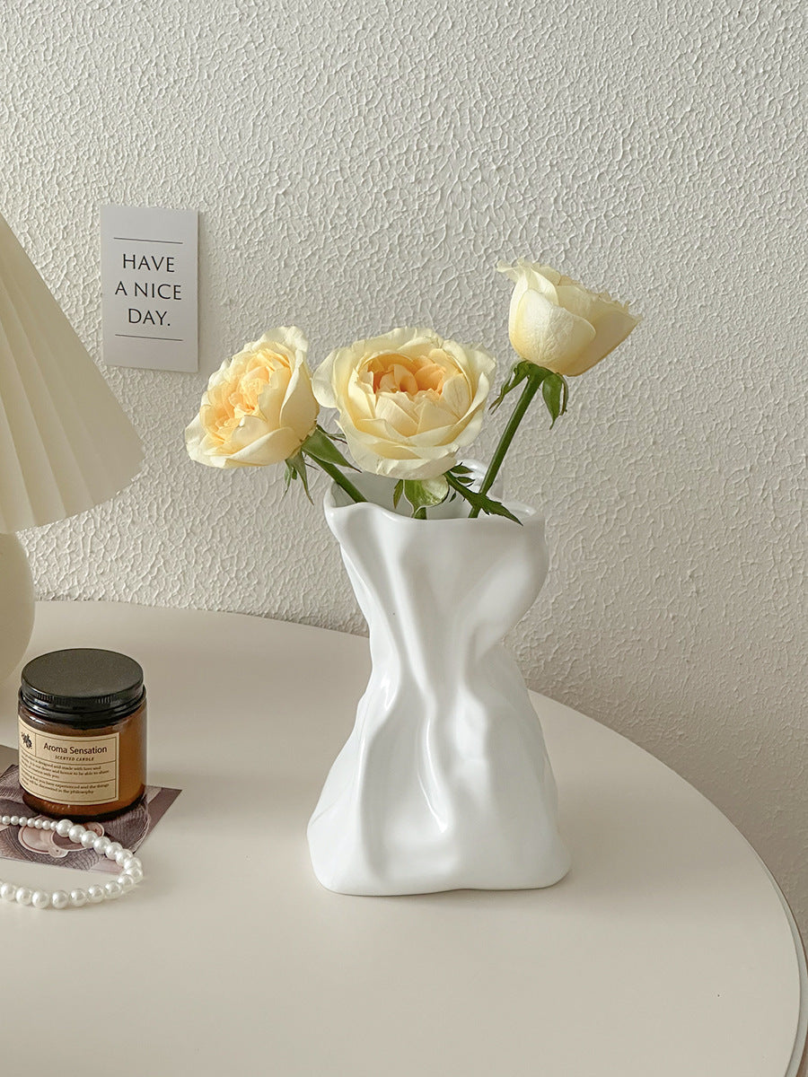 Simple Cream Style Vase Decoration Home Decoration - DropOnline.co